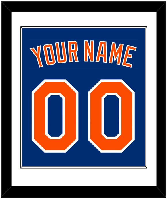 New York Name & Number - Alternate Home Blue - Single Mat 1