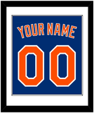 New York Name & Number - Alternate Home Blue - Single Mat 1