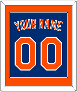 New York Name & Number - Alternate Home Blue - Single Mat 2