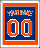 New York Name & Number - Alternate Home Blue - Single Mat 2