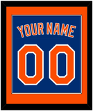 New York Name & Number - Alternate Home Blue - Single Mat 2