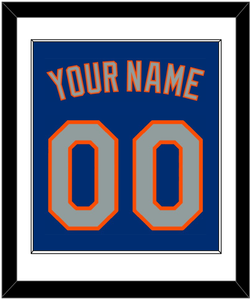 New York Name & Number - Alternate Road Blue - Single Mat 1