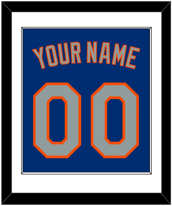 New York Name & Number - Alternate Road Blue - Single Mat 1