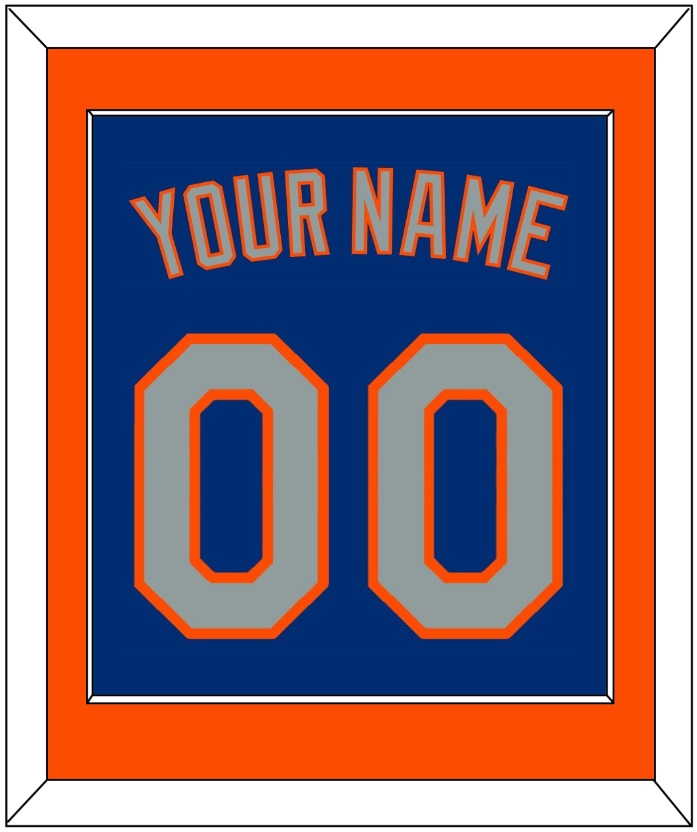 New York Name & Number - Alternate Road Blue - Essential Tier 2