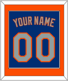 New York Name & Number - Alternate Road Blue - Single Mat 2