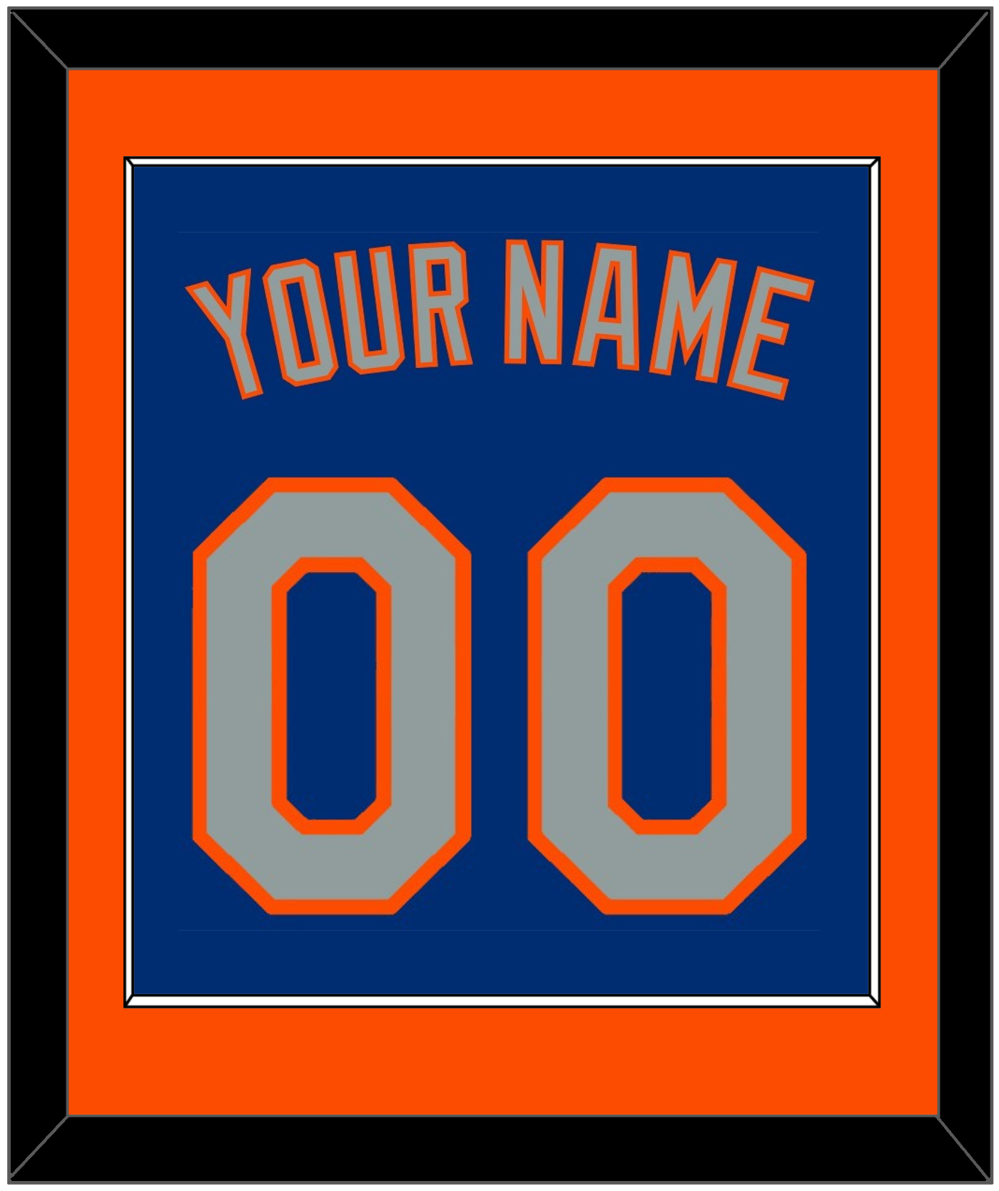 New York Name & Number - Alternate Road Blue - Essential Tier 2