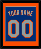 New York Name & Number - Alternate Road Blue - Single Mat 2