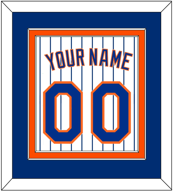 New York Name & Number - Home Pinstripes - Double Mat 3