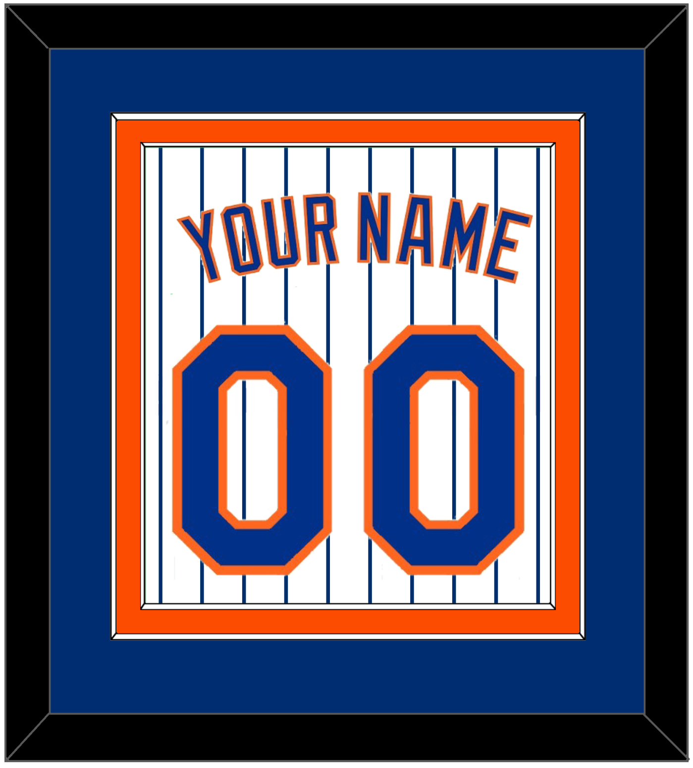 New York Name & Number - Home Pinstripes - Signature Tier 3