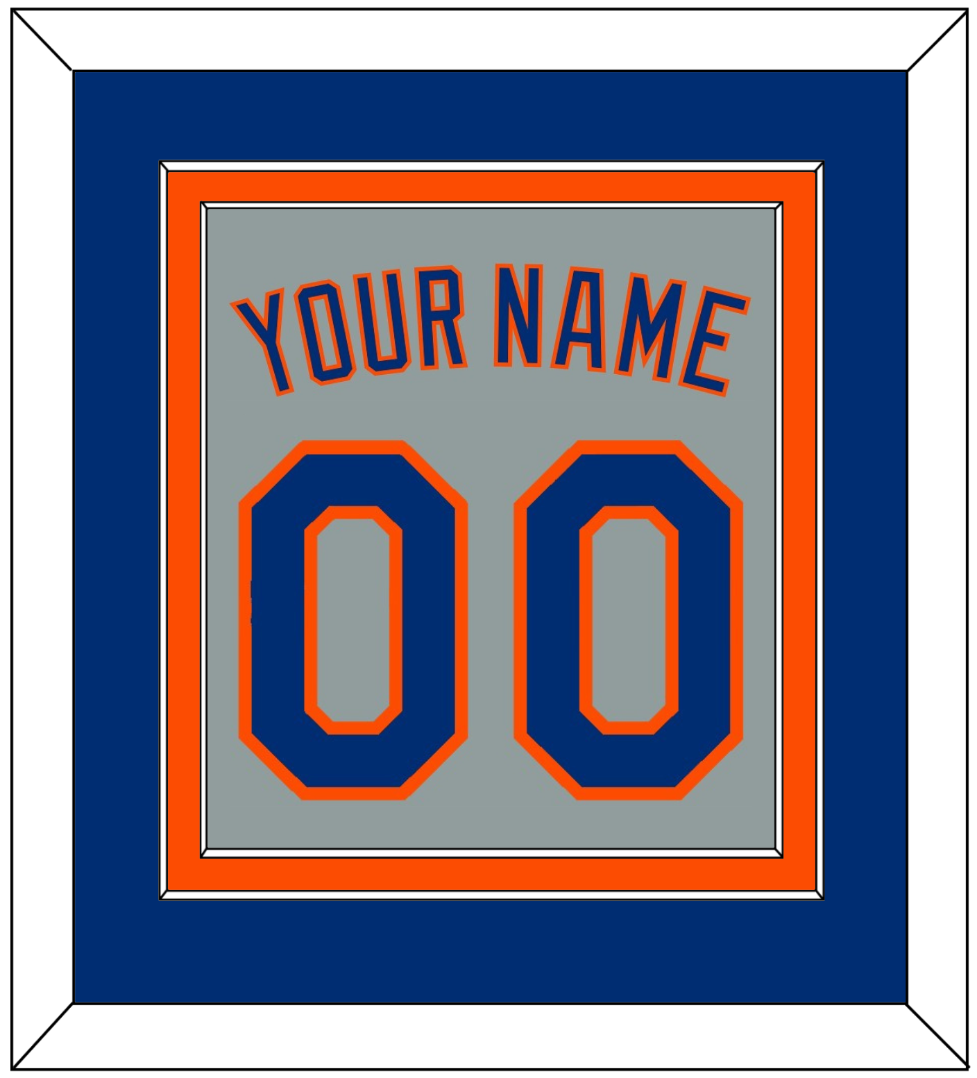 New York Name & Number - Road Gray - Signature Tier 3