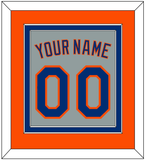 New York Name & Number - Road Gray - Double Mat 4