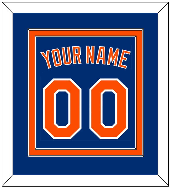 New York Name & Number - Alternate Home Blue - Double Mat 2