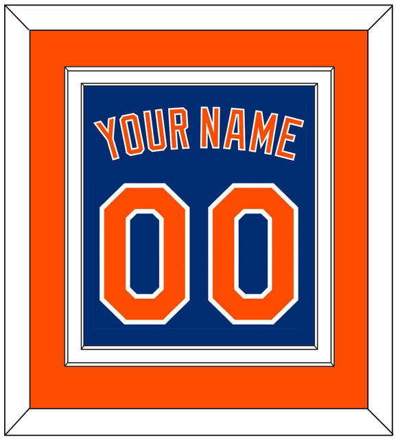 New York Name & Number - Alternate Home Blue - Double Mat 3