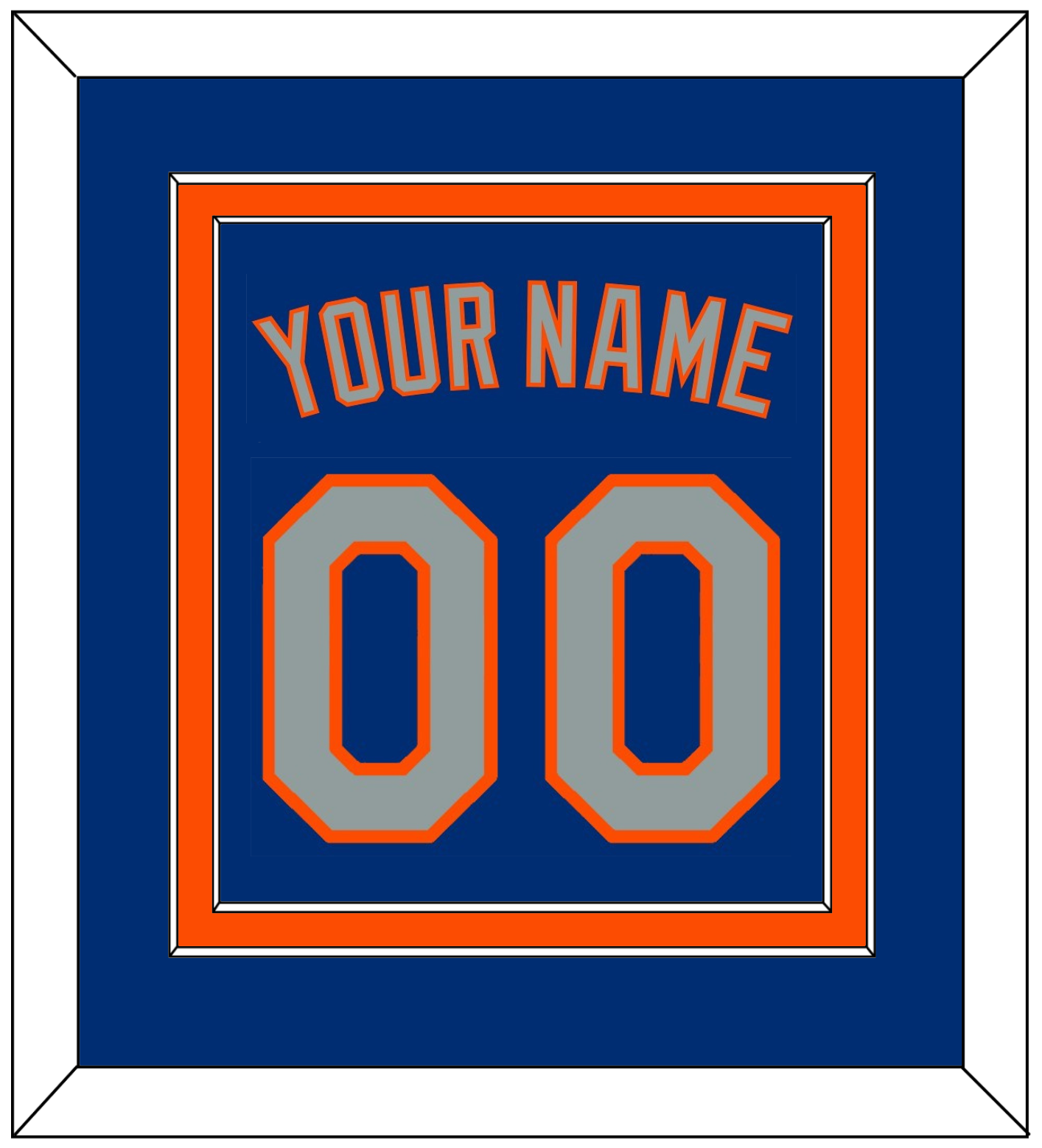 New York Name & Number - Alternate Road Blue - Signature Tier 2