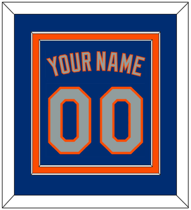 New York Name & Number - Alternate Road Blue - Double Mat 2