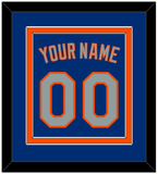 New York Name & Number - Alternate Road Blue - Double Mat 2