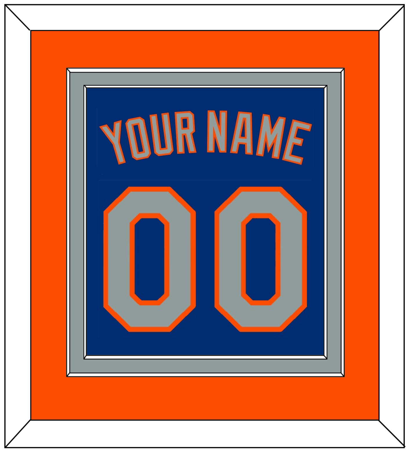 New York Name & Number - Alternate Road Blue - Signature Tier 3