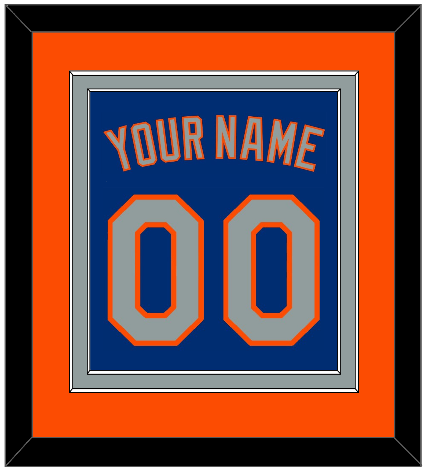New York Name & Number - Alternate Road Blue - Signature Tier 3