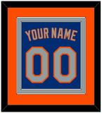 New York Name & Number - Alternate Road Blue - Double Mat 3