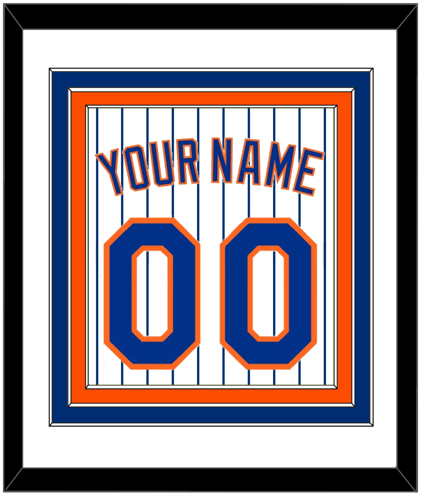 New York Name & Number - Home Pinstripes - Premier Tier 1