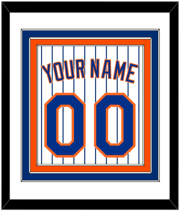 New York Name & Number - Home Pinstripes - Triple Mat 1