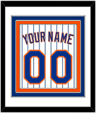 New York Name & Number - Home Pinstripes - Triple Mat 1