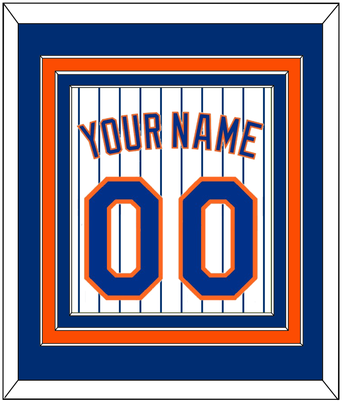 New York Name & Number - Home Pinstripes - Premier Tier 2