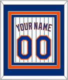 New York Name & Number - Home Pinstripes - Triple Mat 2