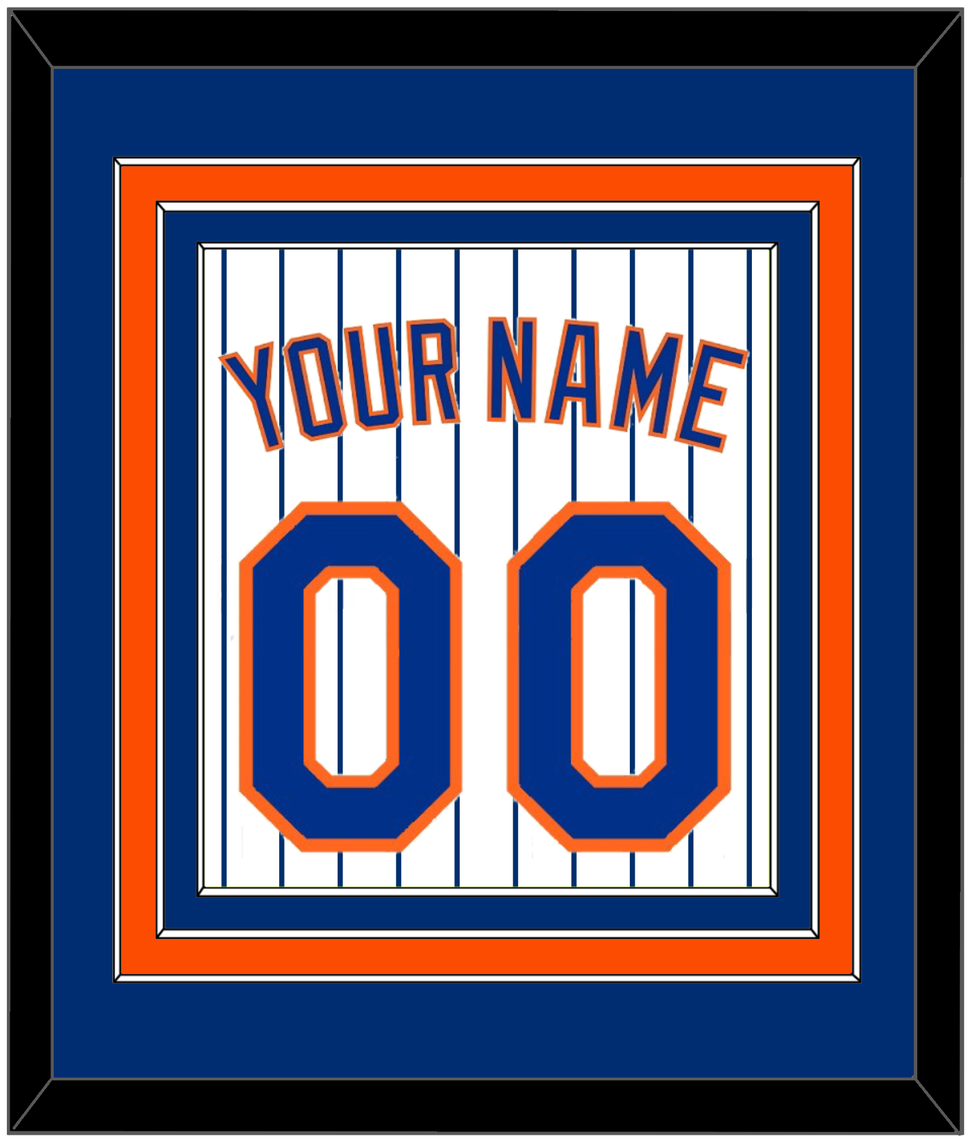 New York Name & Number - Home Pinstripes - Premier Tier 2