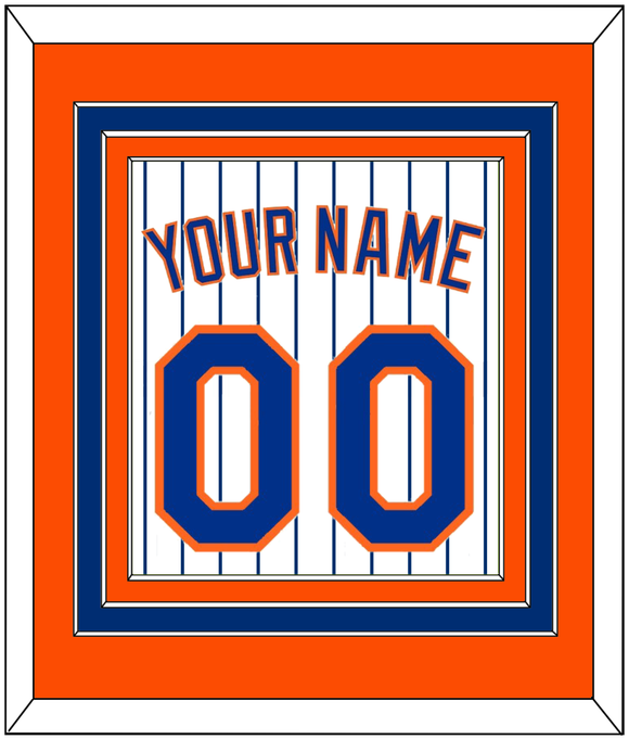 New York Name & Number - Home Pinstripes - Triple Mat 3