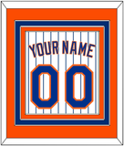 New York Name & Number - Home Pinstripes - Triple Mat 3