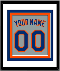 New York Name & Number - Road Gray - Triple Mat 1