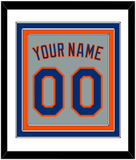 New York Name & Number - Road Gray - Triple Mat 1