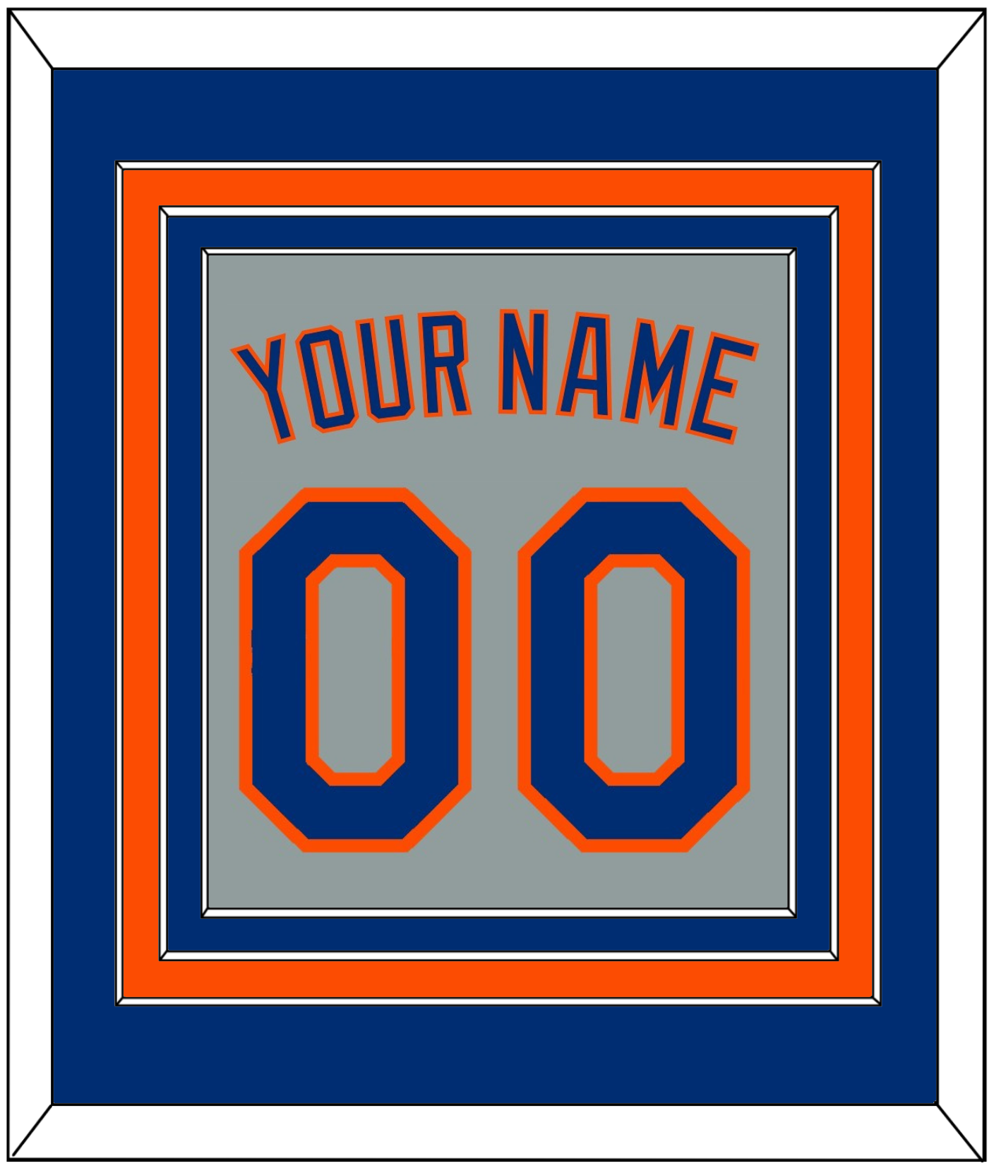 New York Name & Number - Road Gray - Premier Tier 2