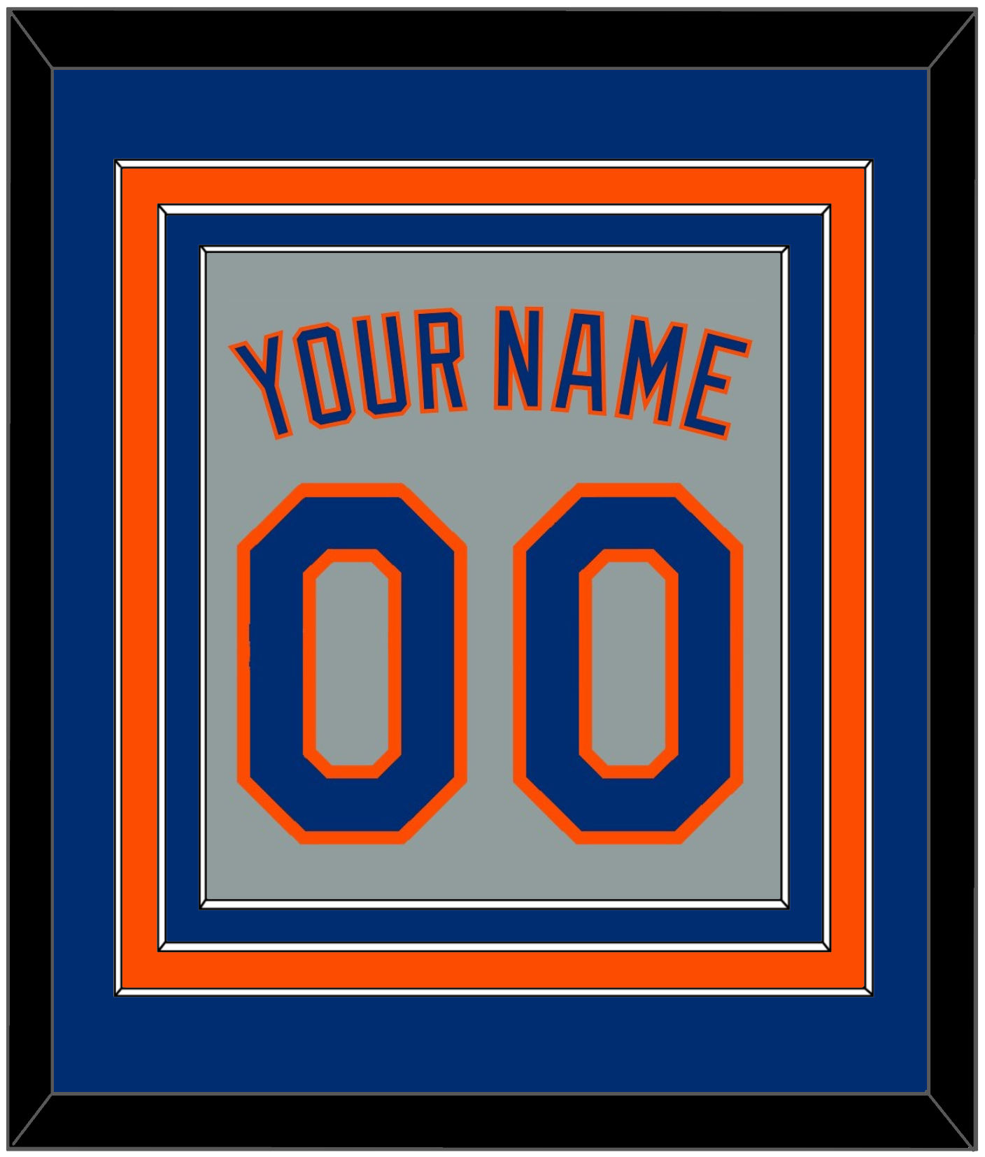 New York Name & Number - Road Gray - Premier Tier 2