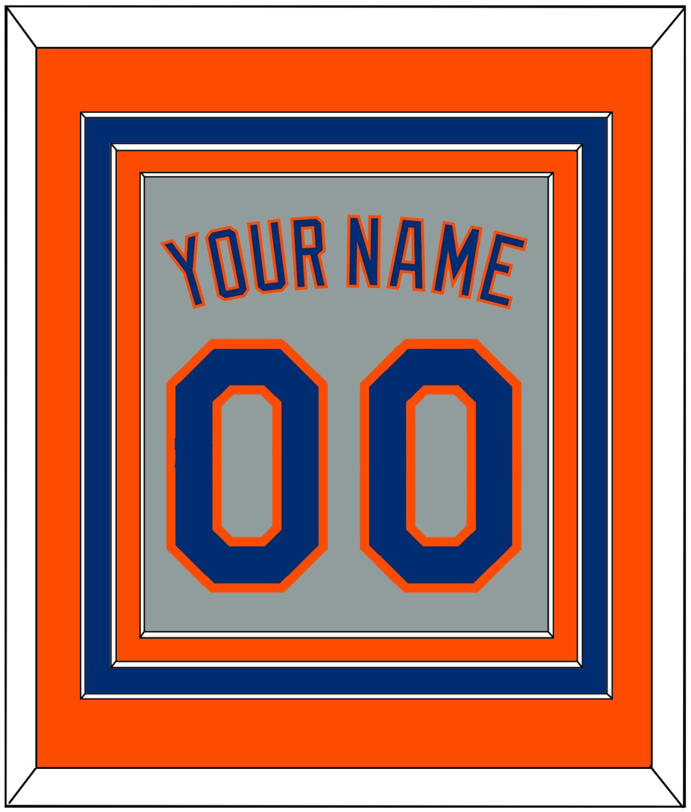 New York Name & Number - Road Gray - Premier Tier 3