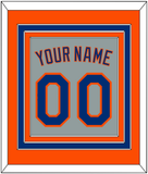 New York Name & Number - Road Gray - Triple Mat 3