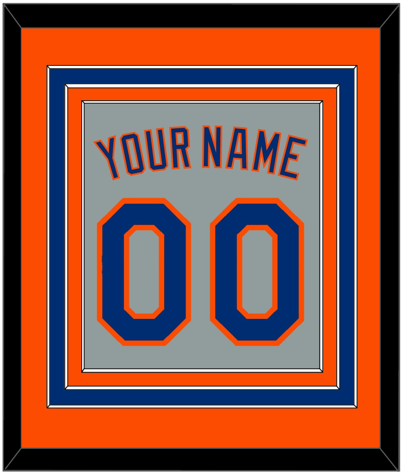 New York Name & Number - Road Gray - Premier Tier 3