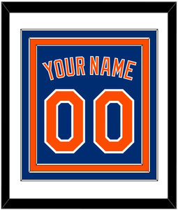 New York Name & Number - Alternate Home Blue - Triple Mat 1