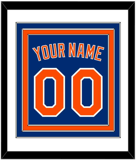 New York Name & Number - Alternate Home Blue - Triple Mat 1