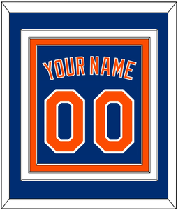 New York Name & Number - Alternate Home Blue - Triple Mat 2