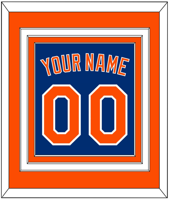 New York Name & Number - Alternate Home Blue - Triple Mat 3