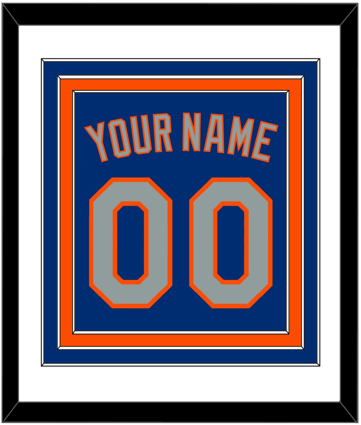 New York Name & Number - Alternate Road Blue - Premier Tier 1