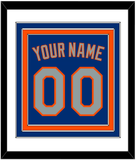 New York Name & Number - Alternate Road Blue - Triple Mat 1