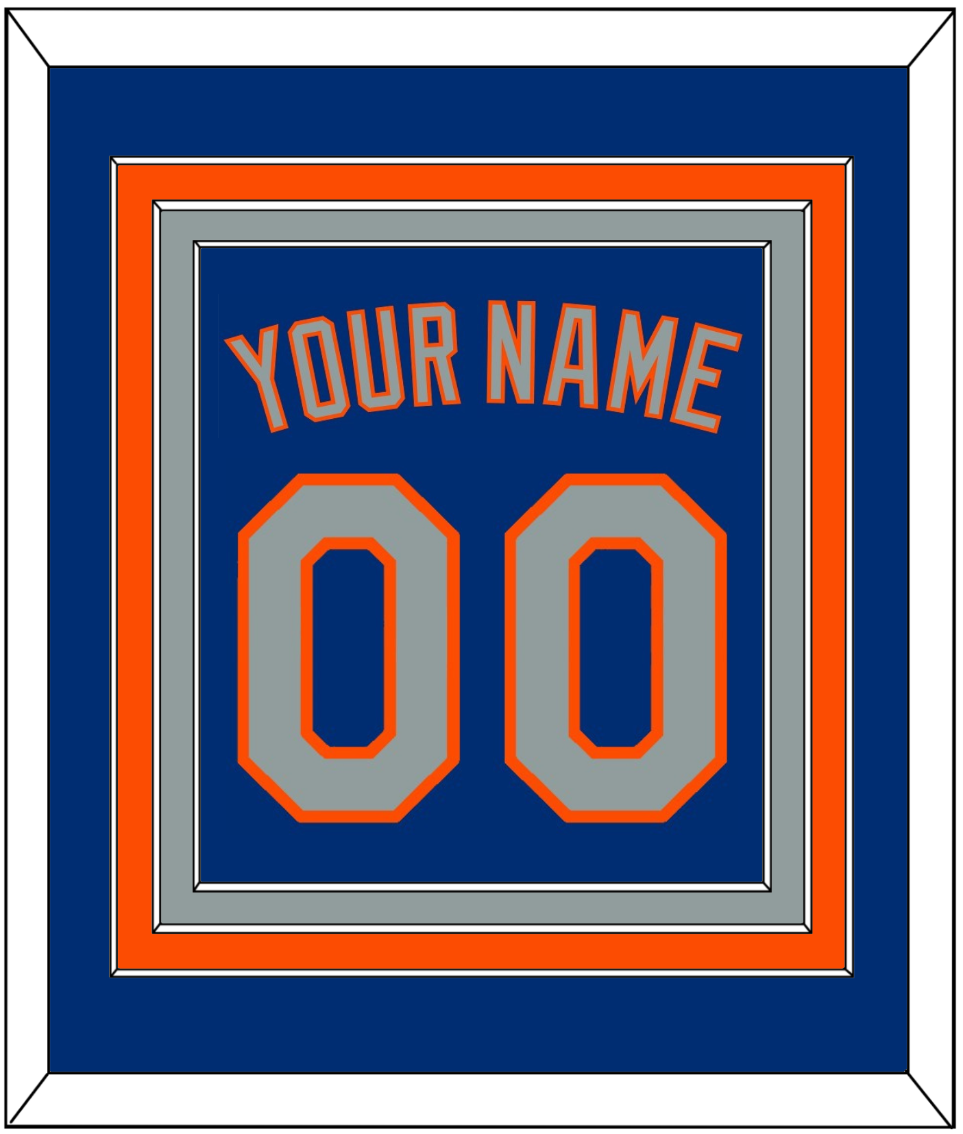 New York Name & Number - Alternate Road Blue - Premier Tier 2