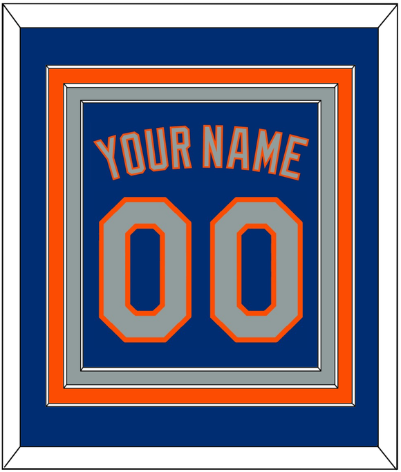 New York Name & Number - Alternate Road Blue - Triple Mat 2