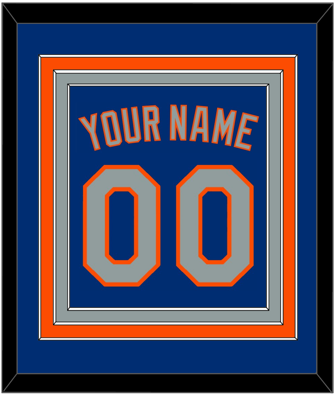 New York Name & Number - Alternate Road Blue - Premier Tier 2