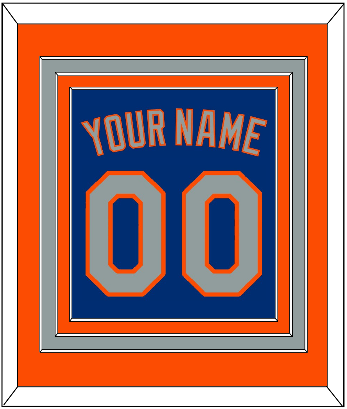 New York Name & Number - Alternate Road Blue - Premier Tier 3