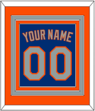 New York Name & Number - Alternate Road Blue - Triple Mat 3