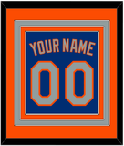 New York Name & Number - Alternate Road Blue - Triple Mat 3